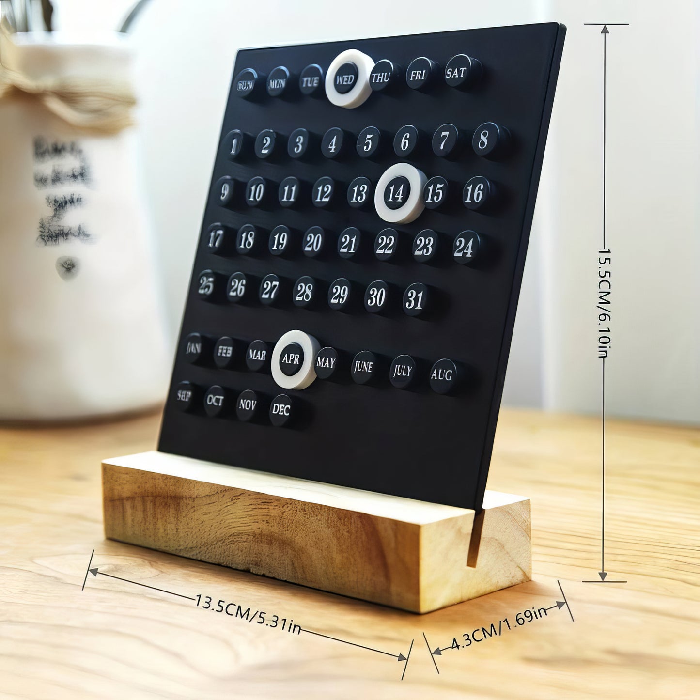 Woody Year-Round | Elegant Wooden Calendar for 2024