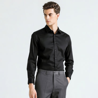 Jensen | Stretchable & Anti-Wrinkle Black Shirt