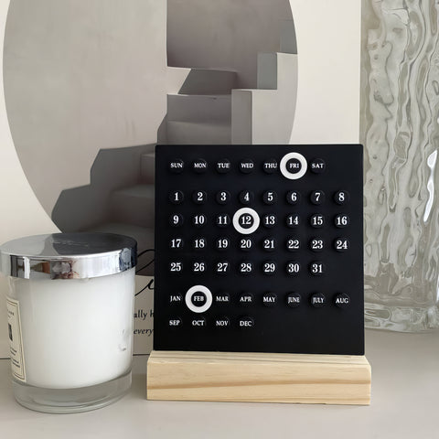 Woody Year-Round | Elegant Wooden Calendar for 2024