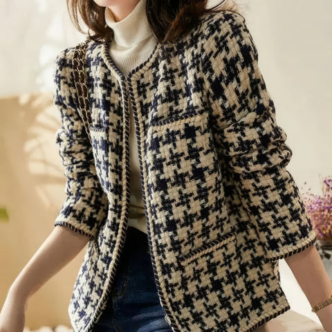 Natalia | Warm & Elegant Vintage Tweed Jacket