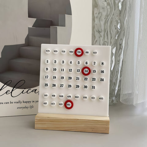 Woody Year-Round | Elegant Wooden Calendar for 2024