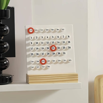 Woody Year-Round | Elegant Wooden Calendar for 2024