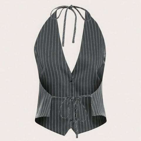 Daphne | Chic & Sophisticated Striped Suit Vest