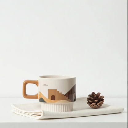 Café Charm | Vintage & Chic Ceramic Coffee Mug